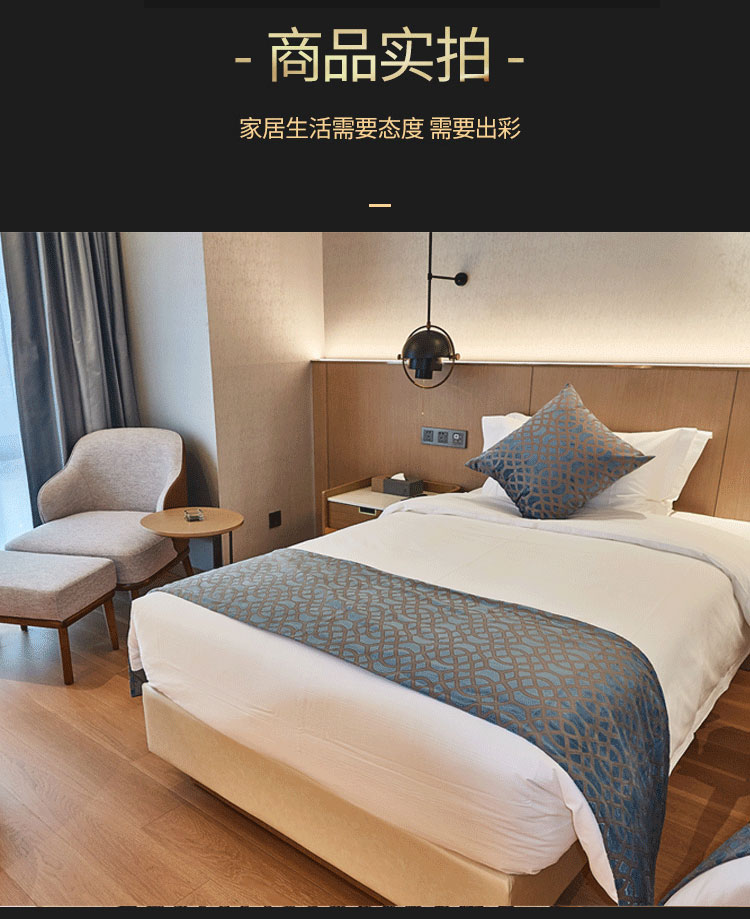 酒店客房床圖片